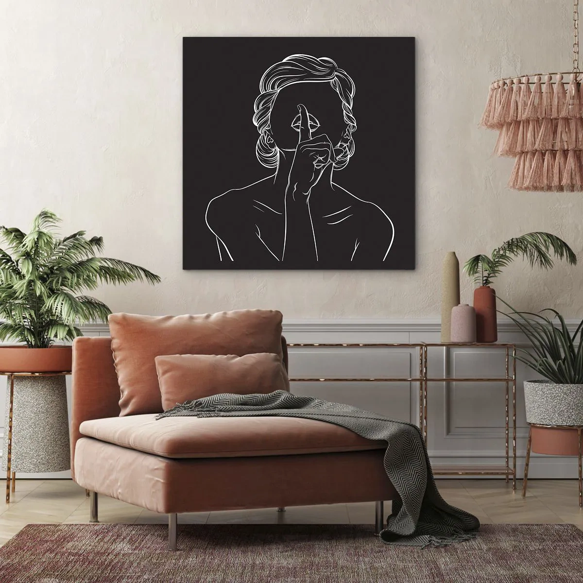 Quadro su tela - Stampe su Tela - Il bello emerge nel silenzio - 50x50 cm