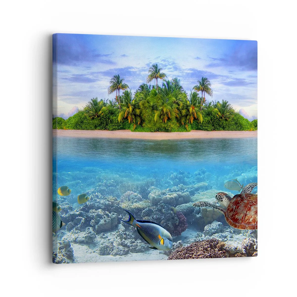 Quadro su tela - Stampe su Tela - L'isola del paradiso dà il benvenuto - 30x30 cm