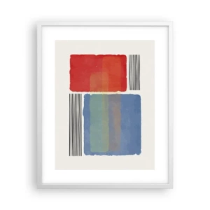 Poster in cornice bianca - Spirito e lettera della geometria - 40x50 cm