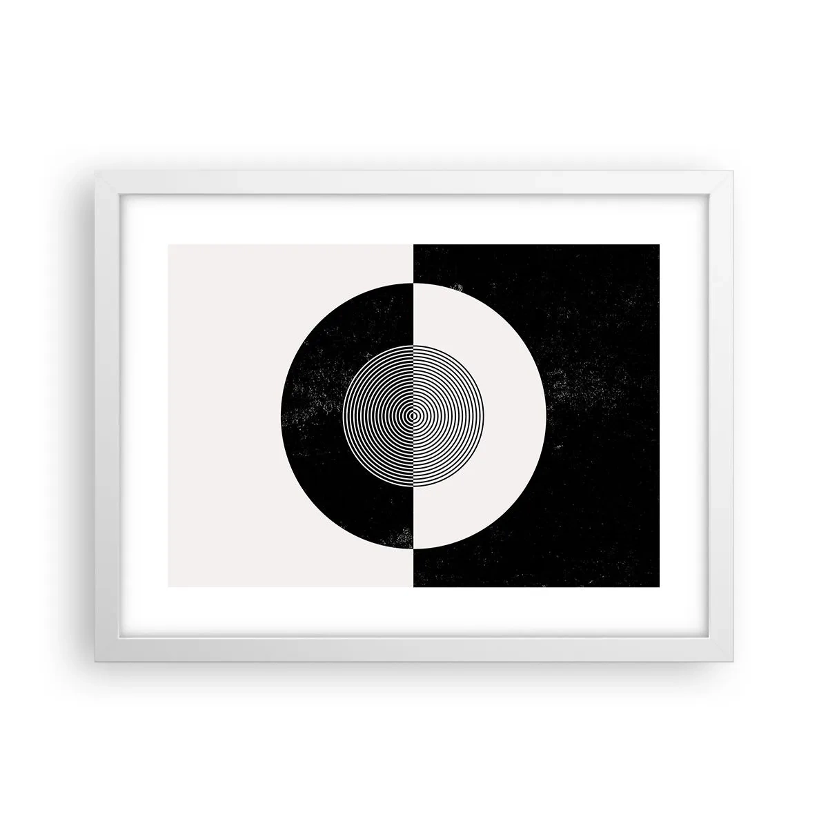 Poster in cornice bianca - Armonia in bianco e nero - 40x30 cm
