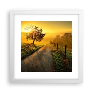 Poster in cornice bianca - Pomeriggio di miele - 30x30 cm