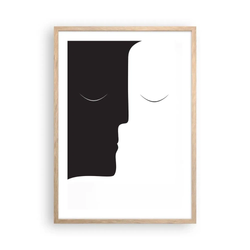 Poster in cornice rovere chiaro - Unità degli opposti - 50x70 cm