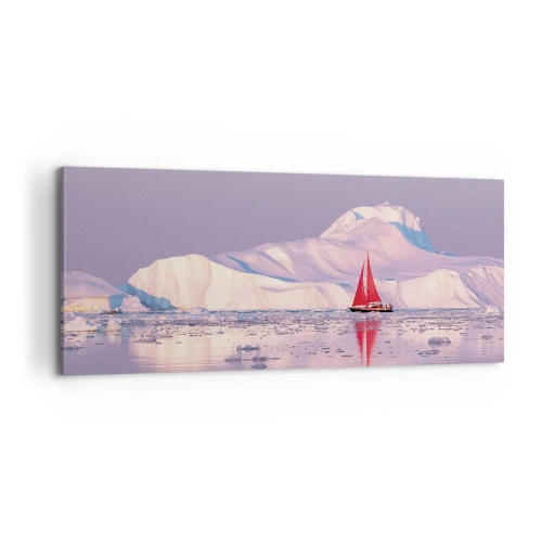 Quadro su tela - Stampe su Tela - Calore della vela, gelo del ghiaccio - 100x40 cm