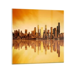 Quadro su vetro - Silenzio della metropoli - 70x70 cm