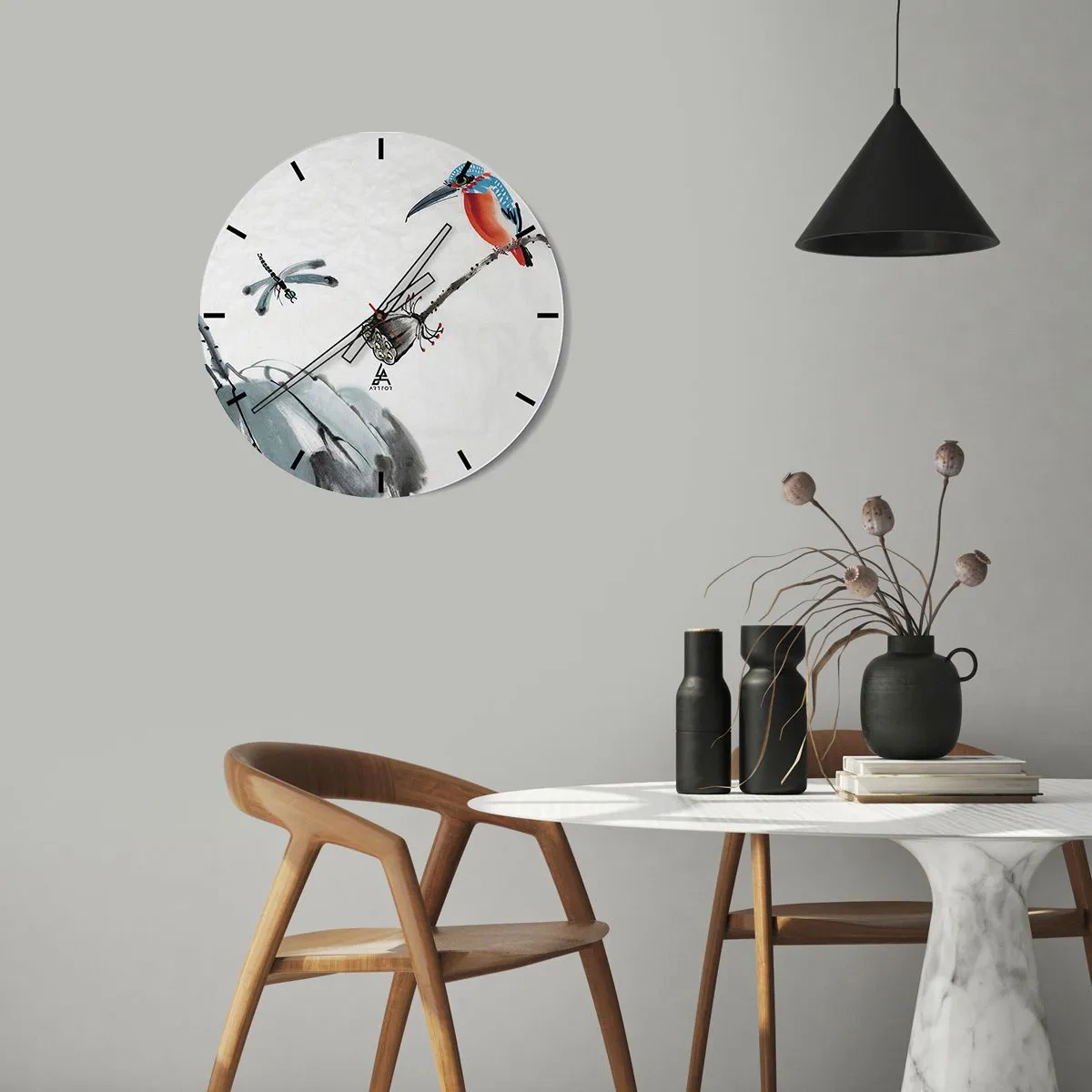 Orologio da parete - Orologio in Vetro - La vita del prato - 30x30 cm