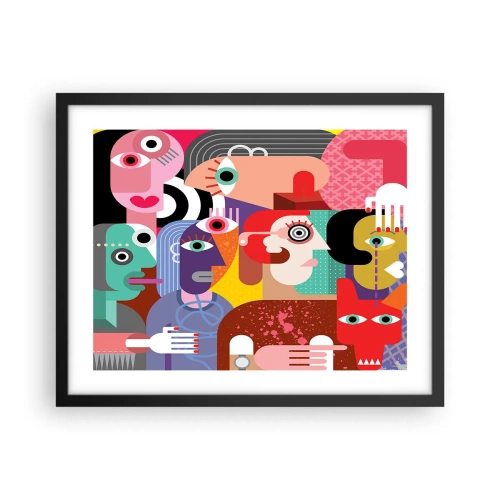 Poster in cornice nera - Mi manda Picasso - 50x40 cm