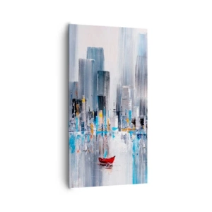 Quadro su tela - Stampe su Tela - La metropoli sopra al golfo - 65x120 cm