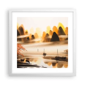 Poster in cornice bianca - Oltre l'Estremo Oriente - 40x40 cm