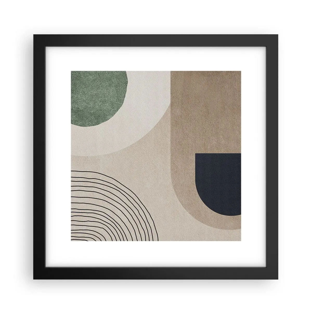 Poster in cornice nera - La mitezza dell'ovale - 30x30 cm