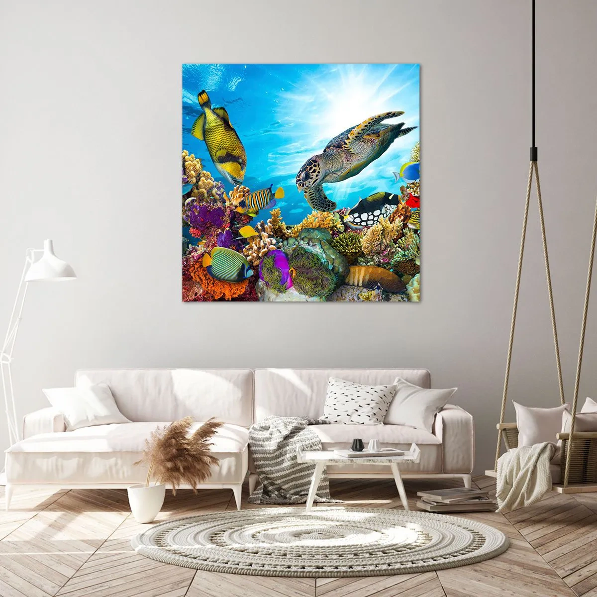 Quadro su tela - Stampe su Tela - Passeggiata corallina - 40x40 cm