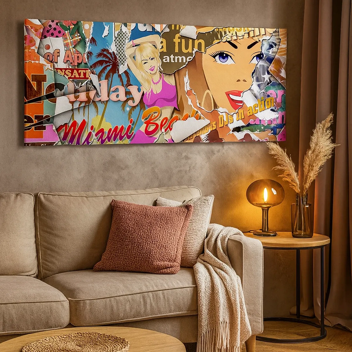 Quadro su tela - Stampe su Tela - Retrospettiva di vacanza - 30x30 cm