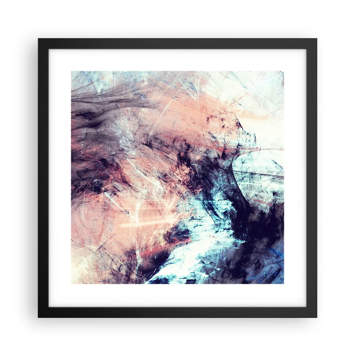 Poster in cornice nera - Senti il vento - 40x40 cm