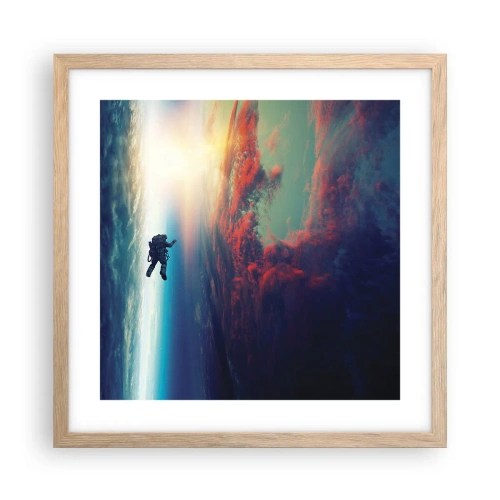 Poster in cornice rovere chiaro - Affrontando l'universo - 40x40 cm