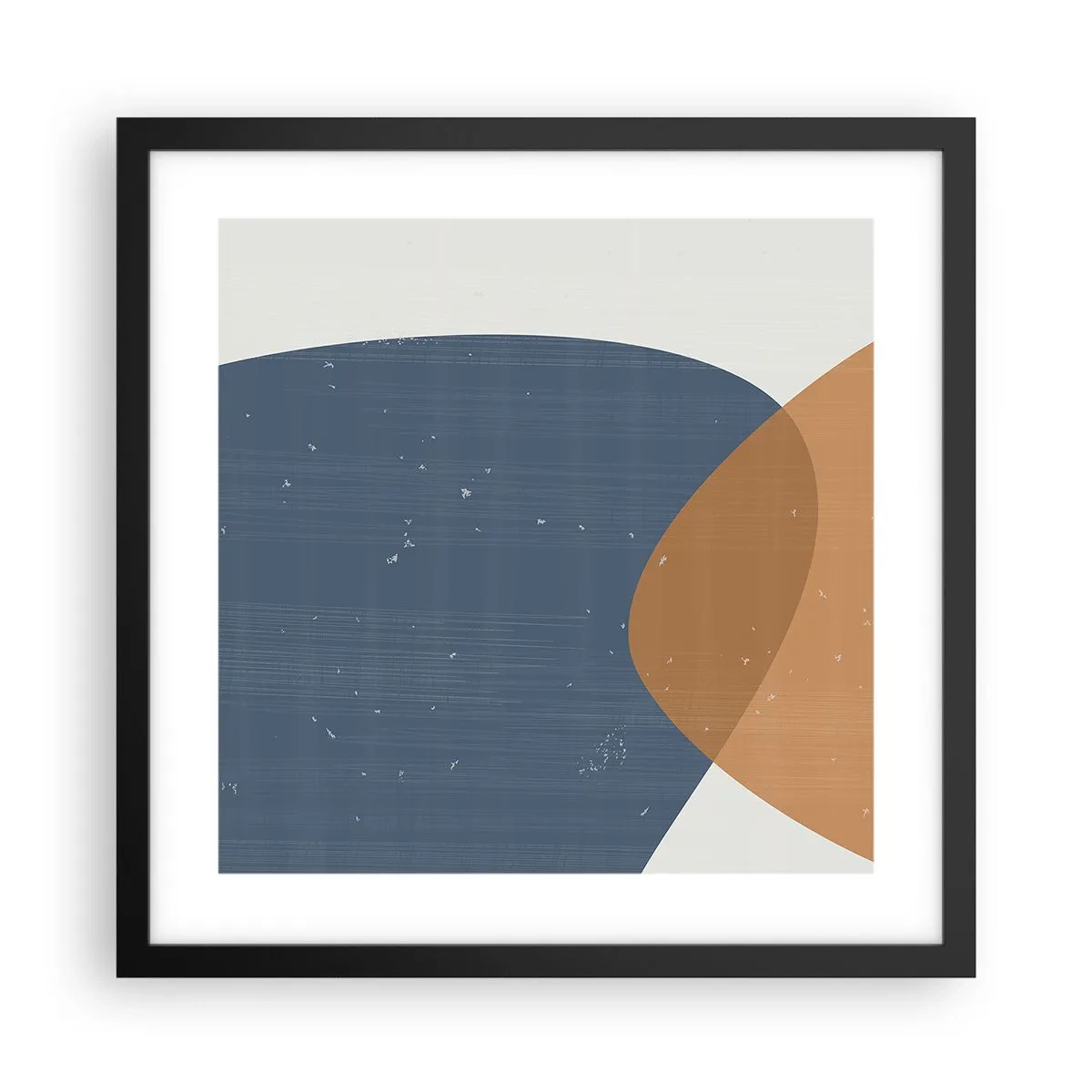 Poster in cornice nera - Ovali e influenze - 40x40 cm