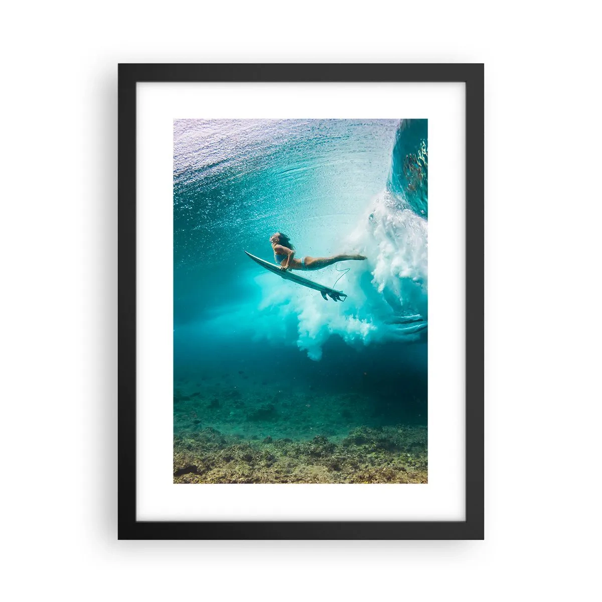 Poster in cornice nera - Mondo subacqueo - 30x40 cm