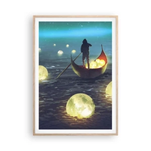 Poster in cornice rovere chiaro - Cose che neanche i filosofi hanno sognato - 70x100 cm