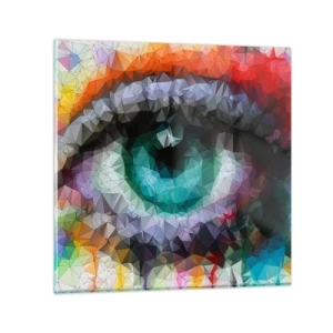 Quadro su vetro - Luce dell'occhio di cristallo - 30x30 cm