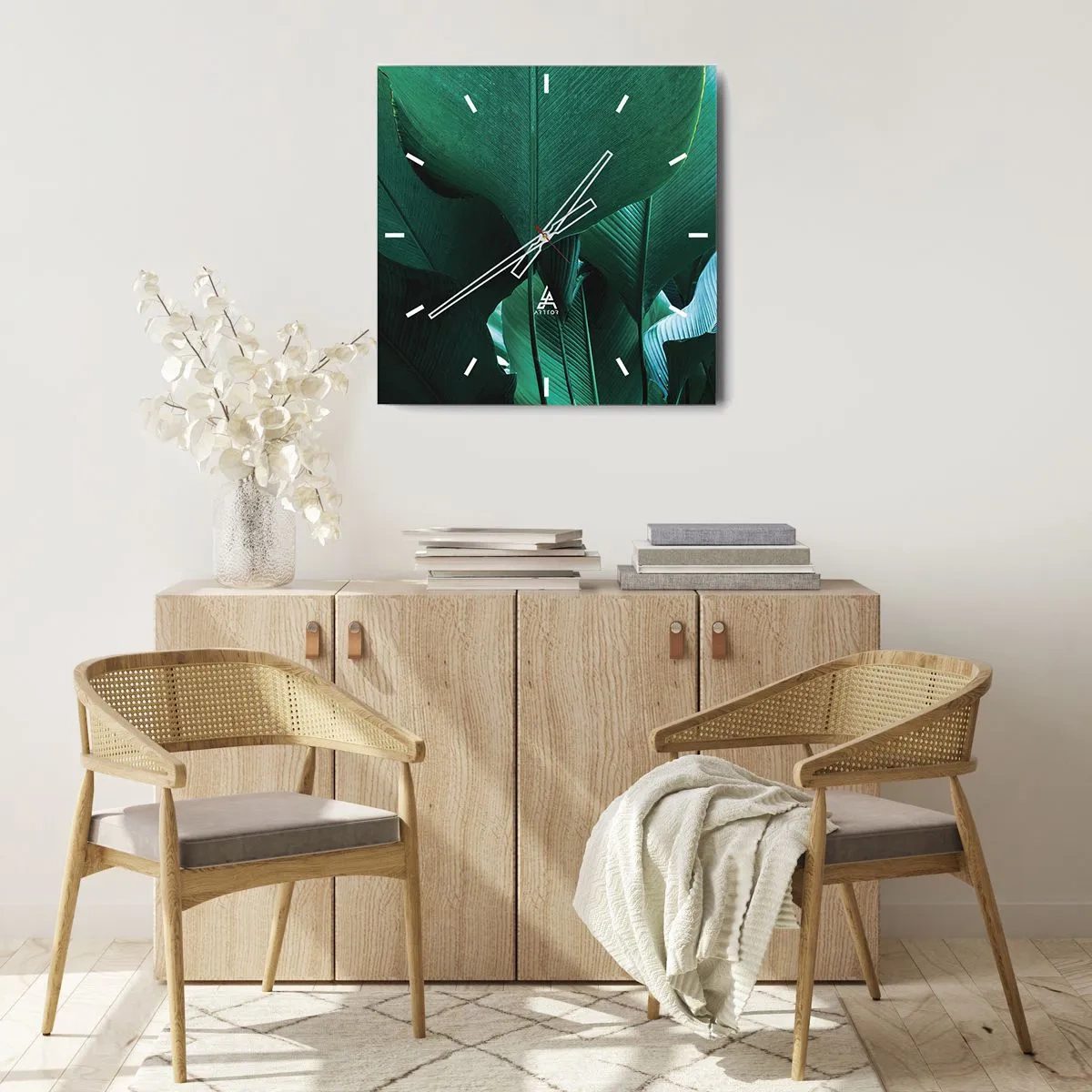 Orologio da parete - Orologio in Vetro - Verso la luce - 40x40 cm