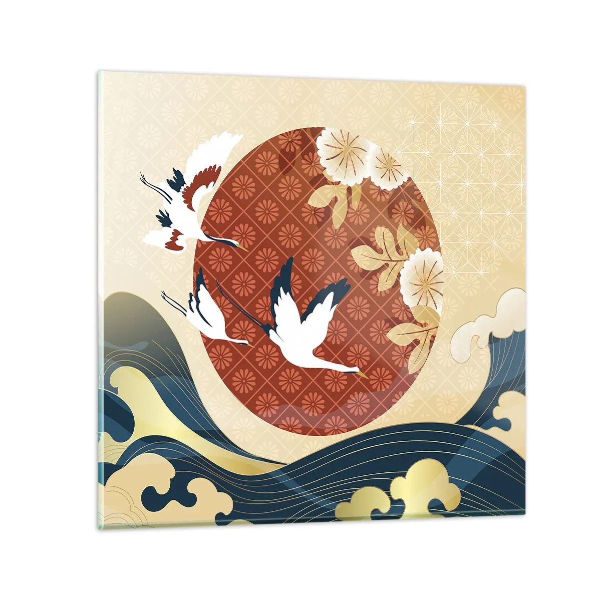 Quadro su vetro - Favola giapponese - 70x70 cm
