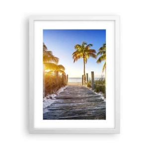 Poster in cornice bianca - Dritto in paradiso - 30x40 cm