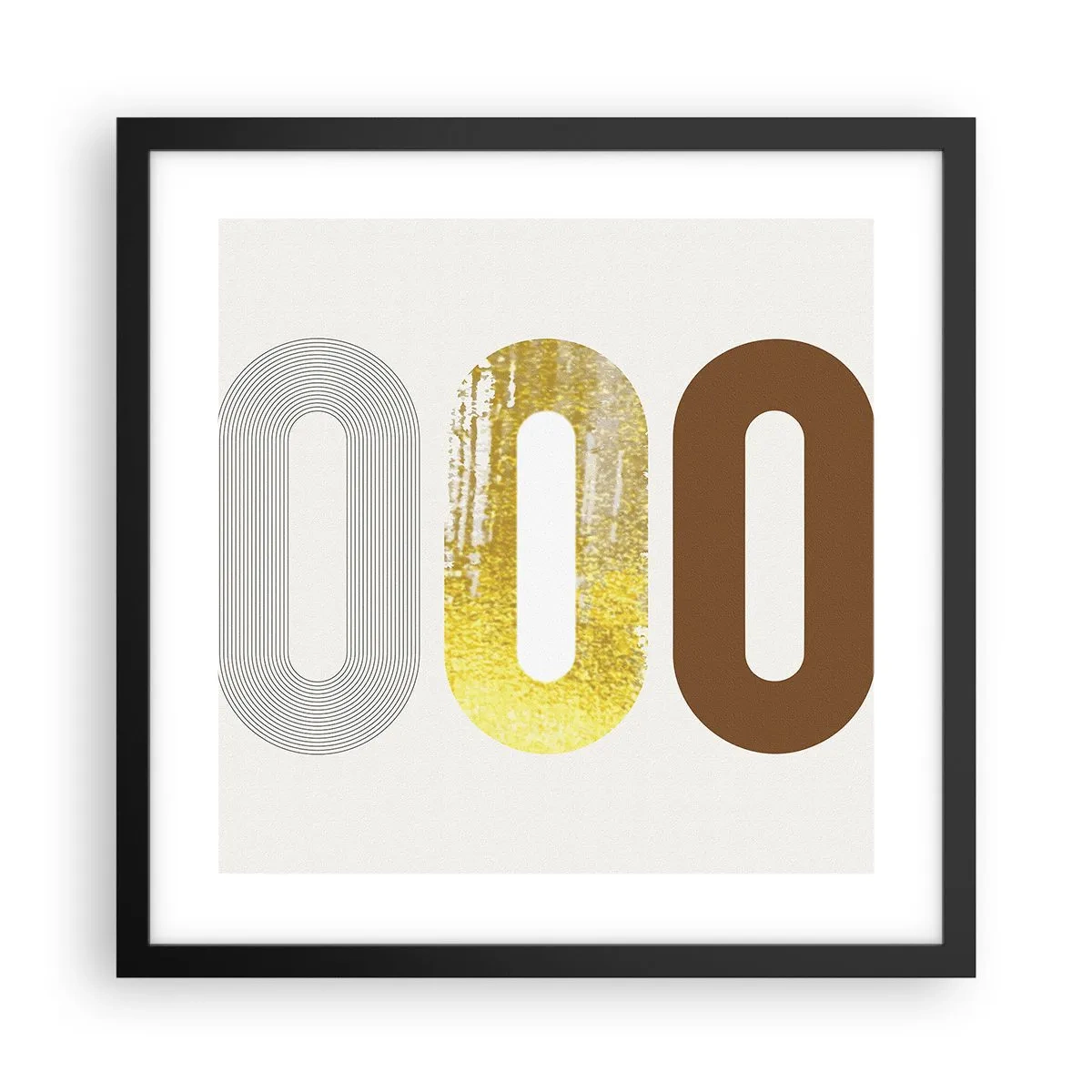 Poster in cornice nera - Ohh! - 40x40 cm