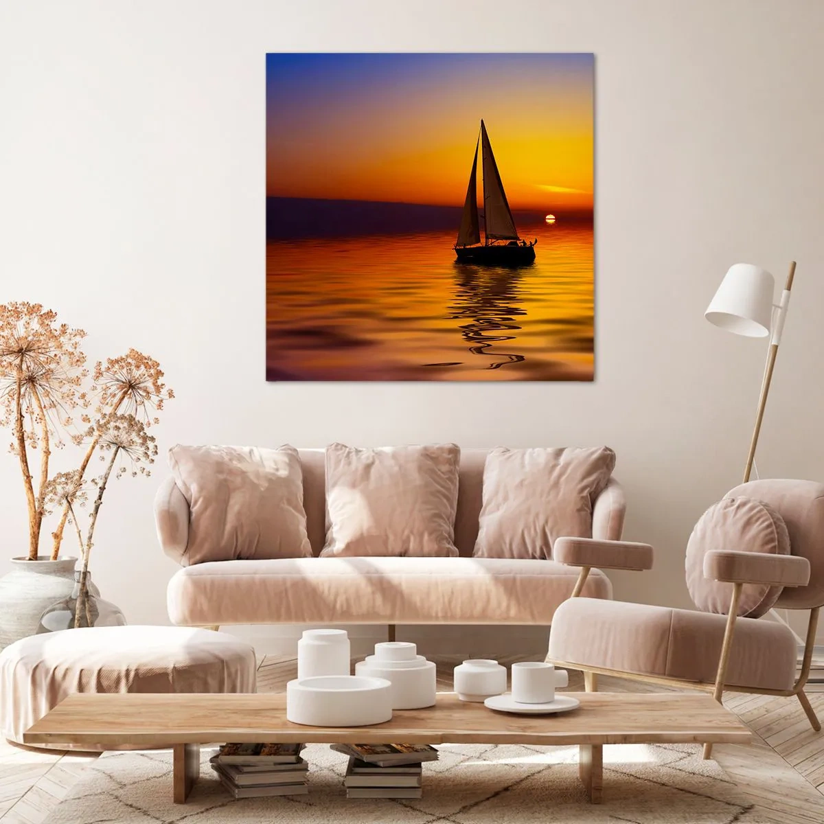 Quadro su tela - Stampe su Tela - Che silenzio al tramonto... - 30x30 cm