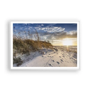 Poster in cornice bianca - Invito a passeggiare - 100x70 cm