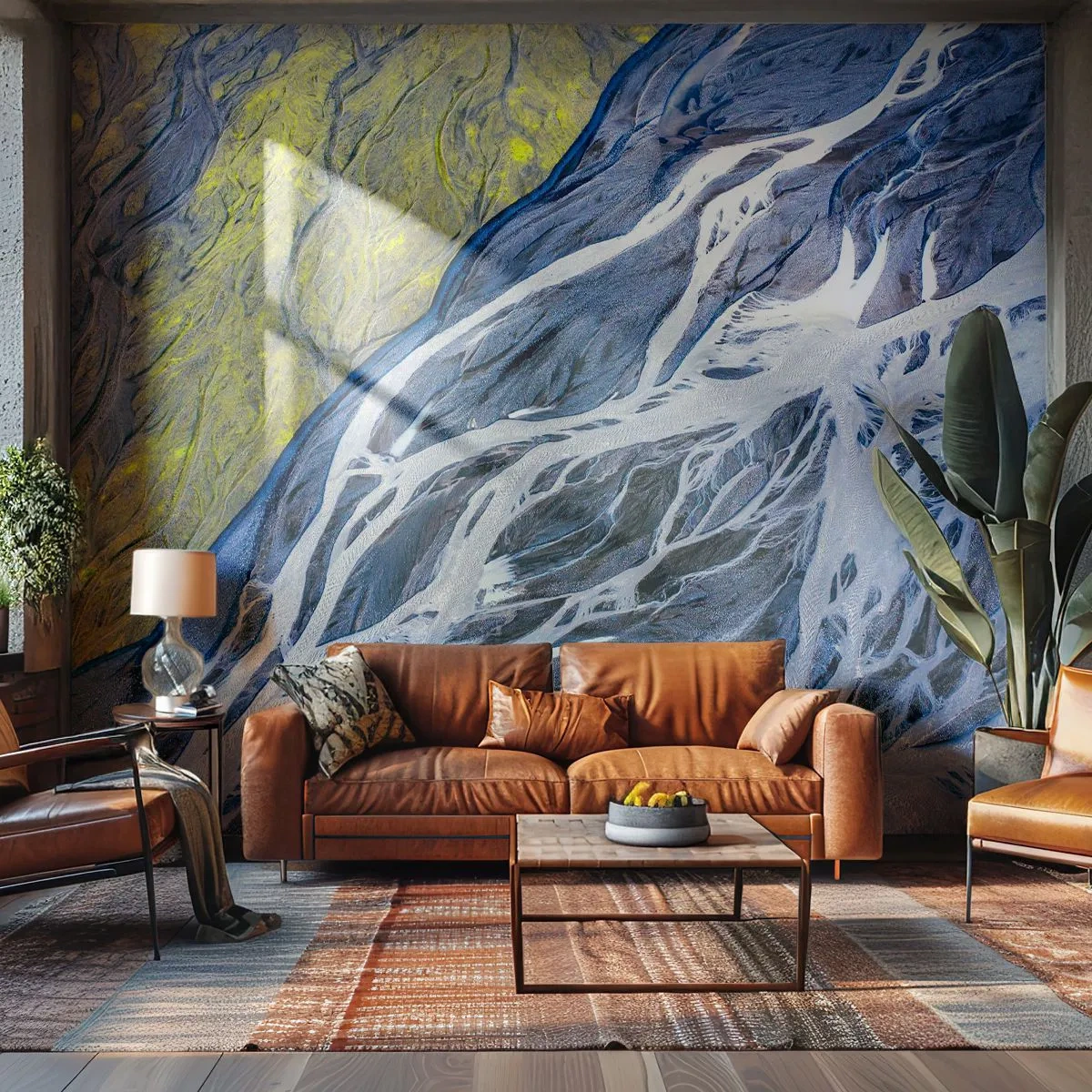 Fotomurali Premium Canvas - Le pitture rupestri della natura - Astrazione, Pezzo, Ghiacciaio - 200x140 cm