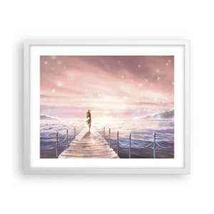 Poster in cornice bianca - Alla luce del sogno - 50x40 cm