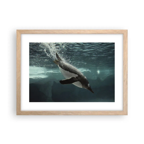 Poster in cornice rovere chiaro - Benvenuto nel mio mondo - 40x30 cm