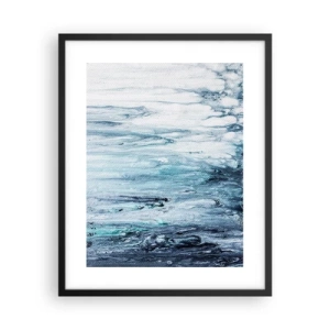 Poster in cornice nera - Ghiaccio blu - 40x50 cm
