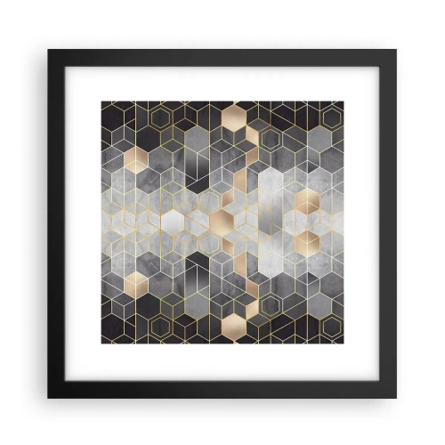 Poster in cornice nera - Composizione di diamante - 30x30 cm