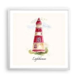 Poster in cornice bianca - Attorno è sempre bel tempo - 60x60 cm