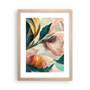 Poster in cornice rovere chiaro - I fiori delle isole del sud - 30x40 cm