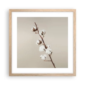 Poster in cornice rovere chiaro - Alla fonte della morbidezza - 40x40 cm