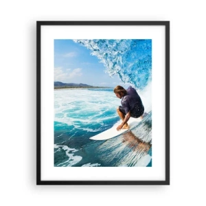 Poster in cornice nera - Ballando con le onde - 40x50 cm