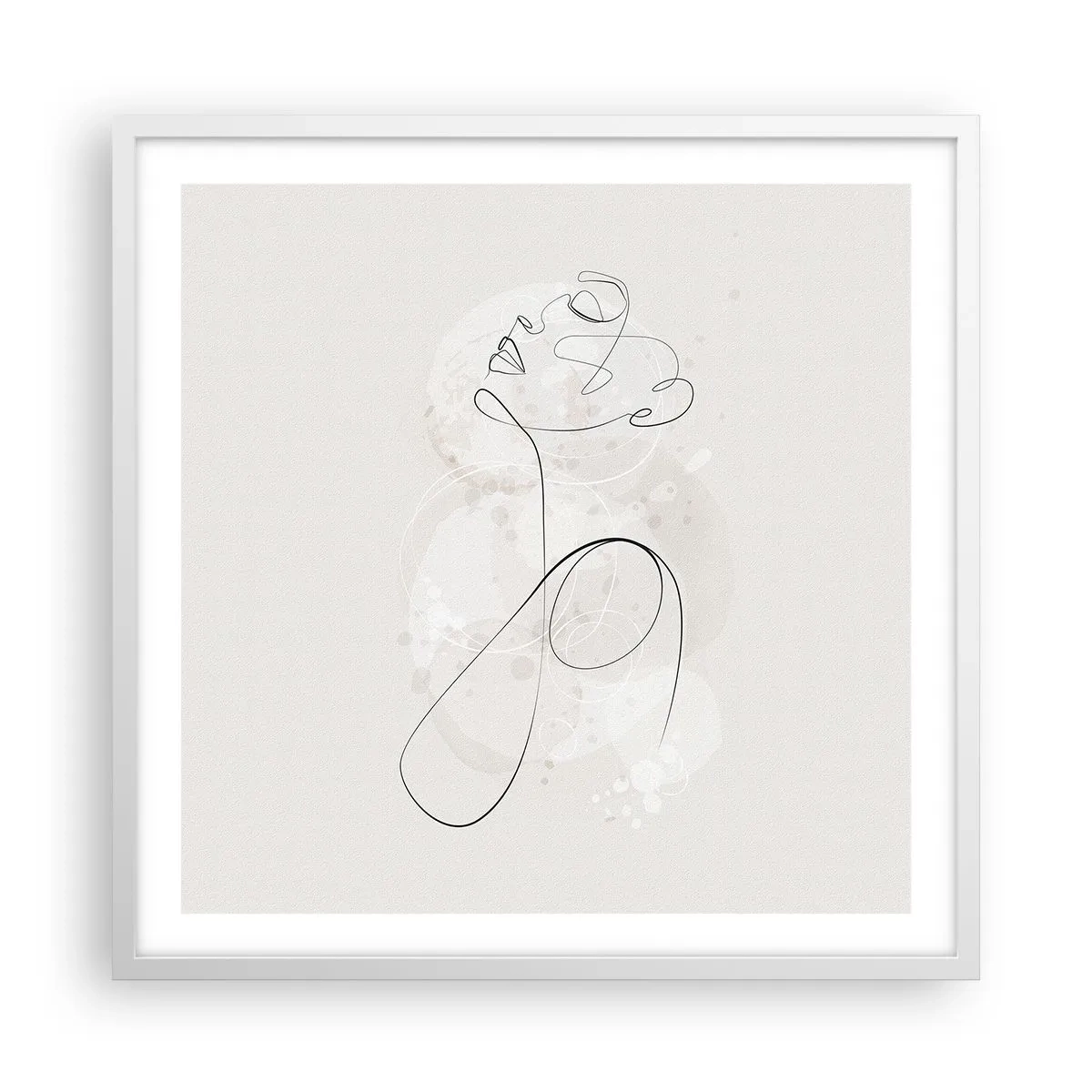 Poster in cornice bianca - La spirale della bellezza - 60x60 cm