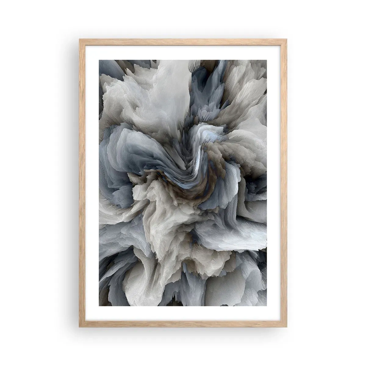 Poster in cornice rovere chiaro - Pietra in fiore - 50x70 cm