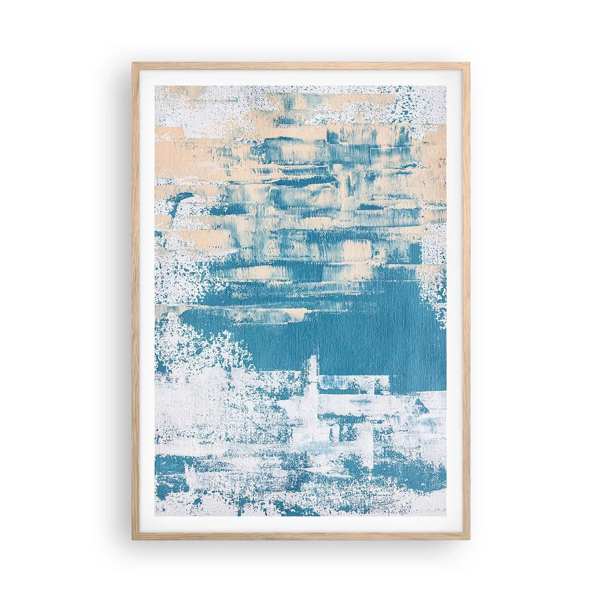 Poster in cornice rovere chiaro - Attraverso il ghiaccio - 70x100 cm
