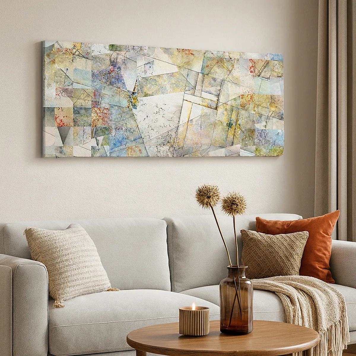 Quadro su tela - Stampe su Tela - Rimpasto geometrico - 30x30 cm