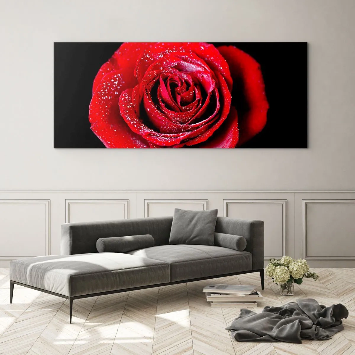 Quadro su vetro - Ecco l'amore - 90x30 cm