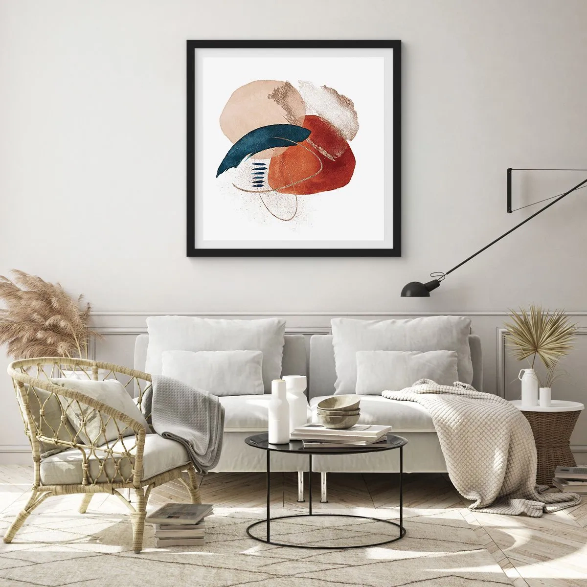 Poster in cornice nera - Composizione ovale - 30x30 cm