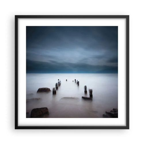 Poster in cornice nera - Lago pensieroso - 50x50 cm