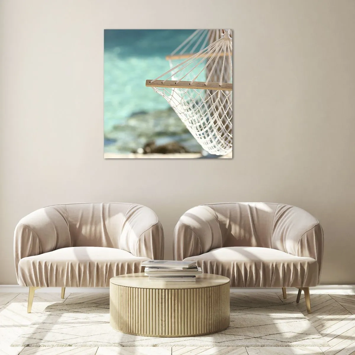 Quadro su vetro - Tempo di relax - 70x70 cm