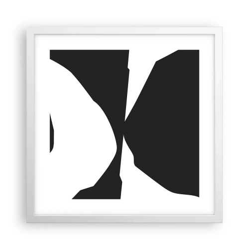 Poster in cornice bianca - Positivo - negativo - 40x40 cm