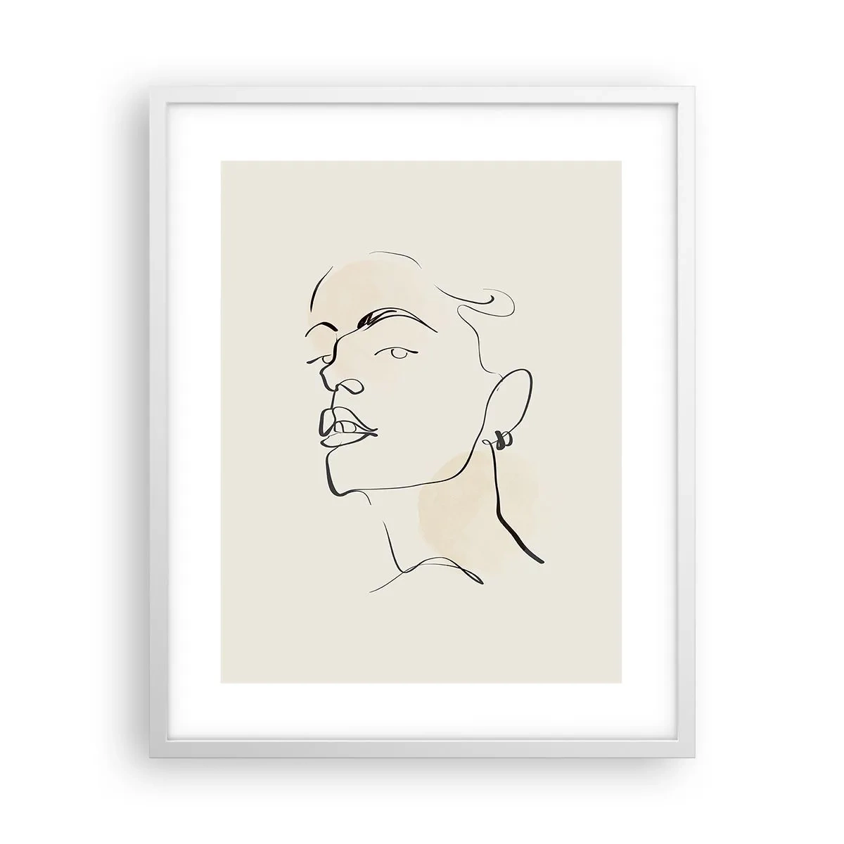 Poster in cornice bianca - Sguardo fiero - 40x50 cm