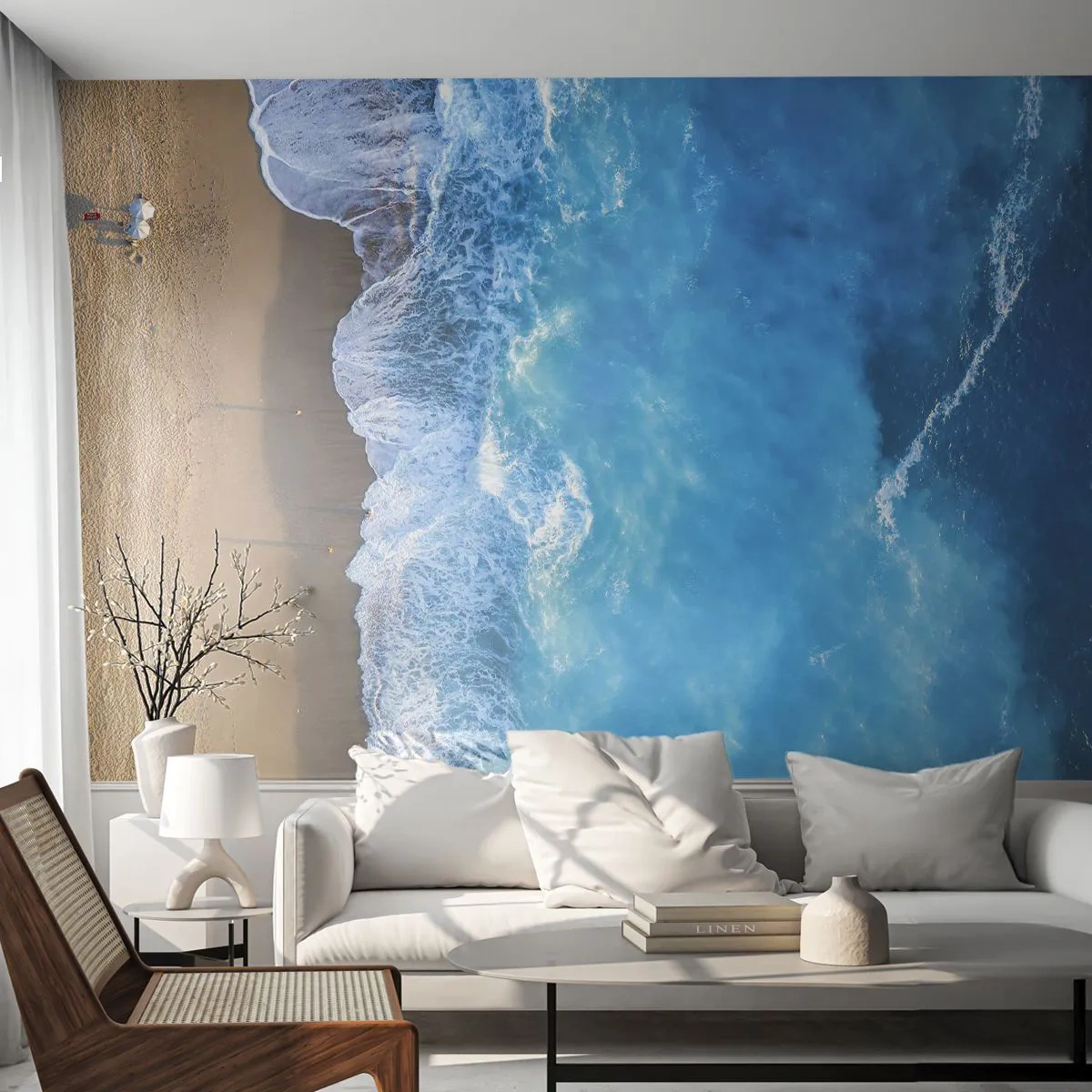 Fotomurale su misura Premium Canvas - La forza del blu - Paesaggio, Spiaggia, Mare