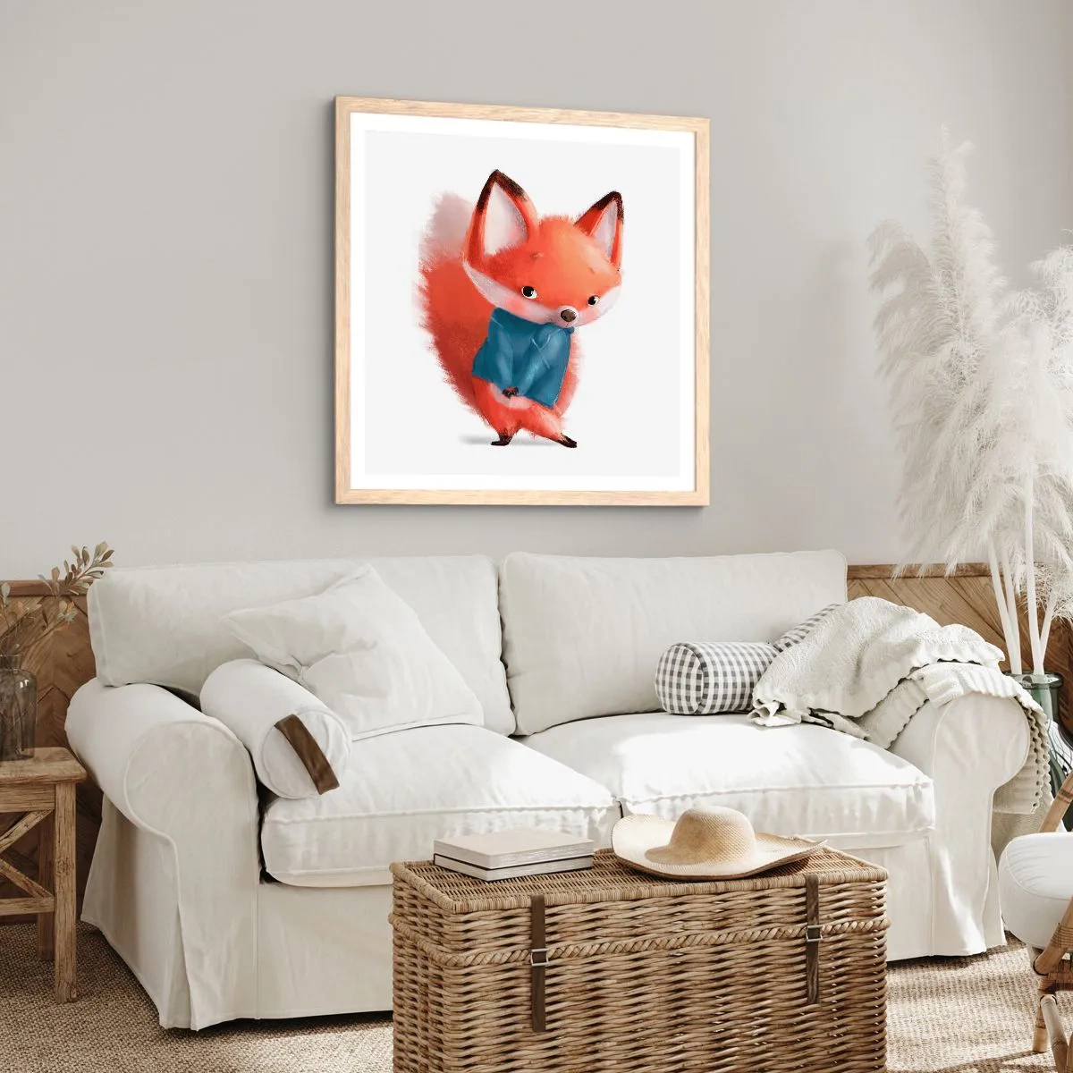 Poster in cornice rovere chiaro - Ci sto bene? - 30x30 cm