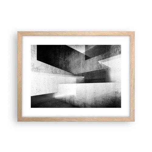Poster in cornice rovere chiaro - La struttura dello spazio - 40x30 cm
