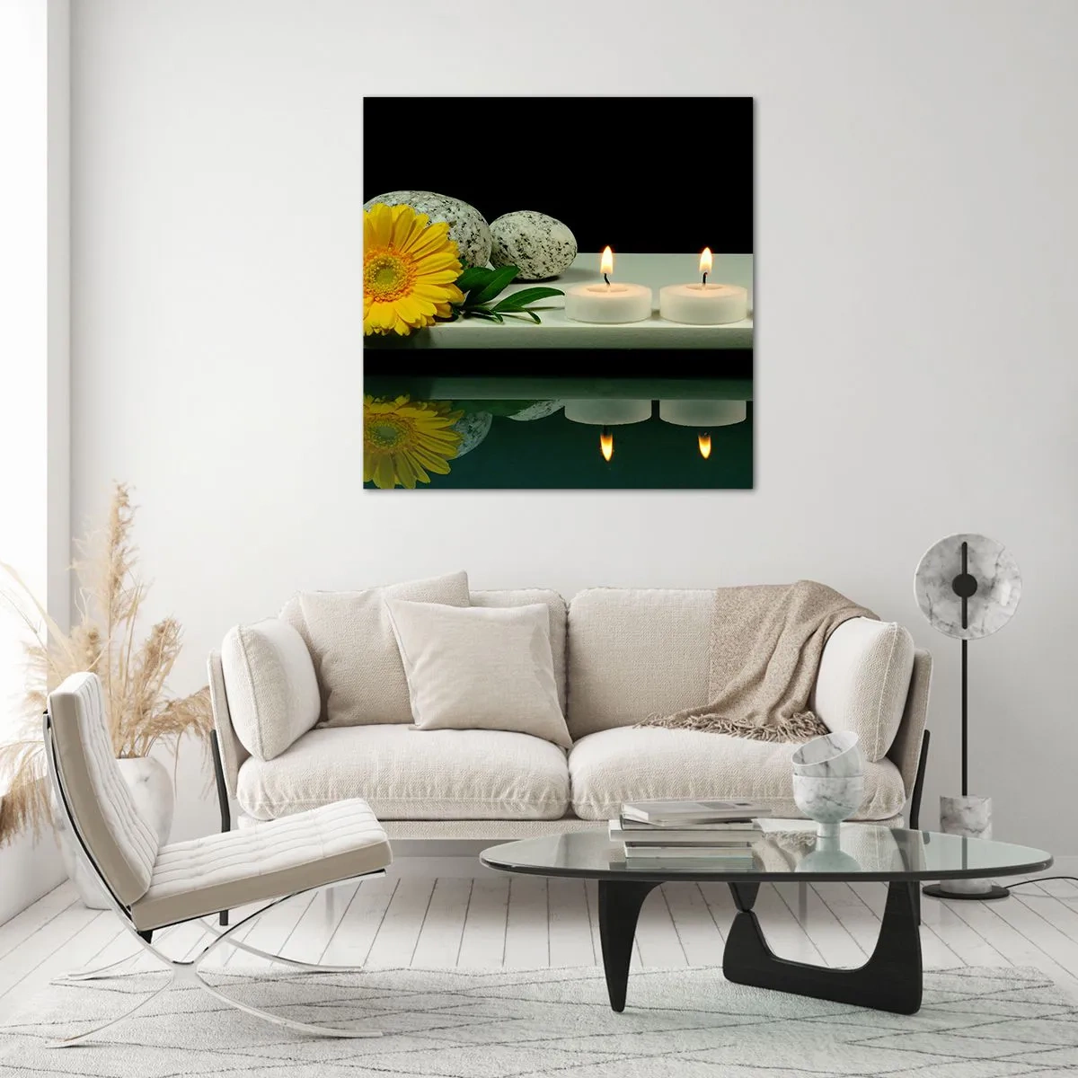 Quadro su vetro - Il sollievo dei sensi - 30x30 cm